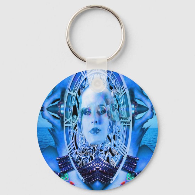 Uhrenblau Schlüsselanhänger (Vorderseite)