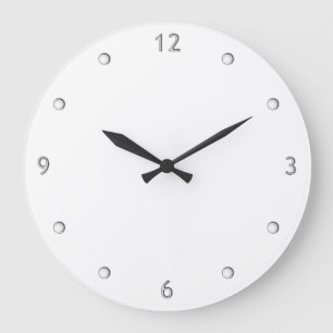 Uhrenspitzen und -nummern - weiße Briefmarke Große Wanduhr