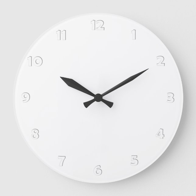 Uhrenspitzennummern - weiße Briefmarke für Ihr Des Große Wanduhr (Vorderseite)