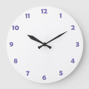 Uhrenspurnummern - helle violette große wanduhr