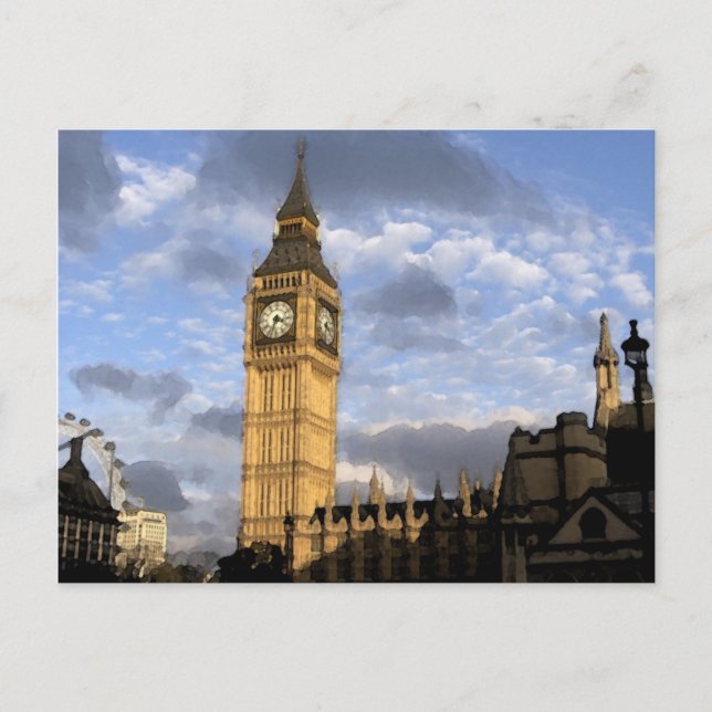 Uhrenturm Postkarte (Vorderseite)