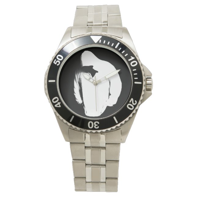 Uhrenwerk aus Edelstahl Armbanduhr (Vorderseite)