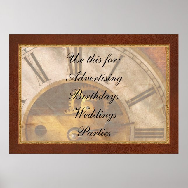 Uhrmacher - Wie spät ist es? Poster (Vorne)