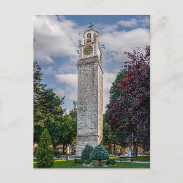 Uhrturm, Bitola-Mazedonien Postkarte (Vorderseite)