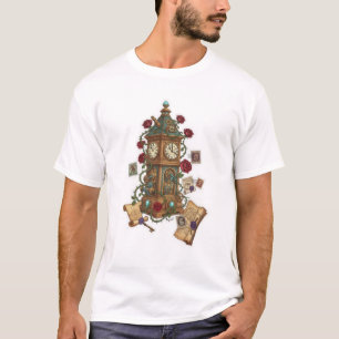 Uhrturm-Fantasie-Zeitmaschinen-Illustration T-Shirt
