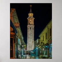 Uhrturm, Prilep - Mazedonien-Poster
