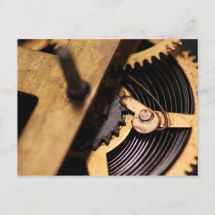 Uhrwerk Abstrakt Postkarte
