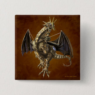 Uhrwerk-Drache-Knopf Button