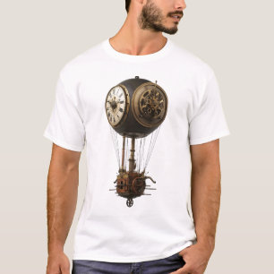 "Uhrwerk-Luftschiff" Steampunk-Grafik-T-Shirt – Vi T-Shirt
