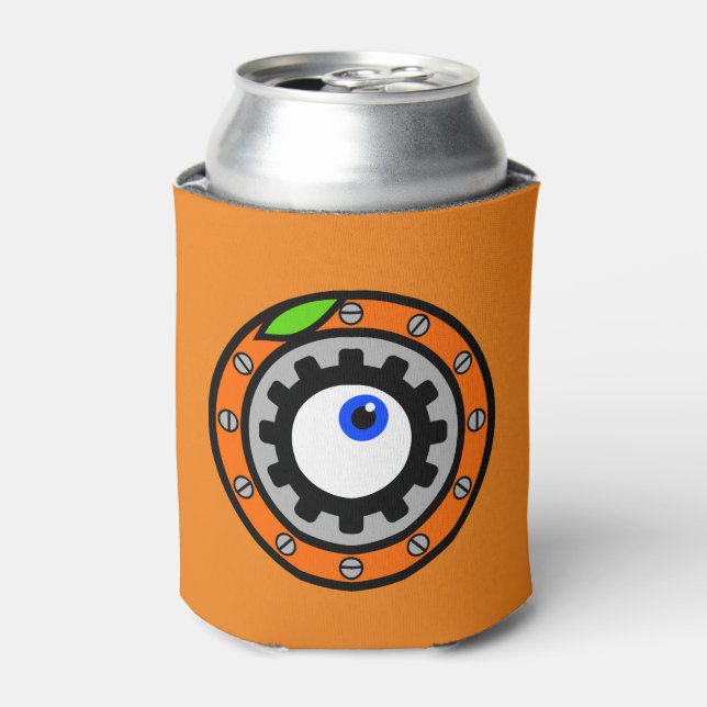 Uhrwerk Orange Dosenkühler (Kanne Vorderseite)