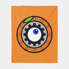 Uhrwerk Orange Fleecedecke