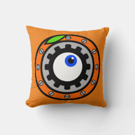 Uhrwerk Orange Kissen