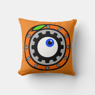 Uhrwerk Orange Kissen