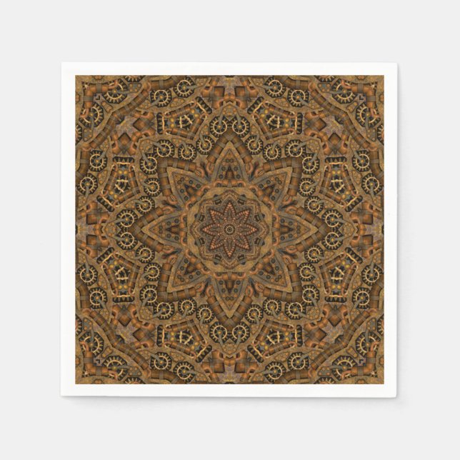 Uhrwerk Vintages Industriestrahl Serviette (Vorderseite)