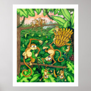 Uhrzeit der Affen #2 - Tiere - 32 x 40 Poster