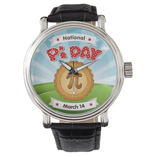 Uhrzeit der Pi-Tagesbeobachtung Armbanduhr (Vorderseite)