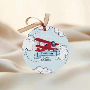 Uhrzeit Fliegt Flugzeug zum Geburtstag Geschenkanhänger
