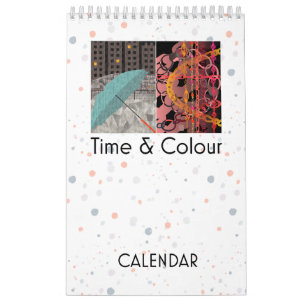 Uhrzeit und Farbkalender Kalender