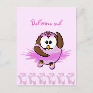 Uhu Ballerina - Glitzer Postkarte