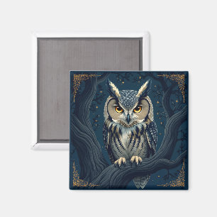 Uhu bei Nacht Magnet