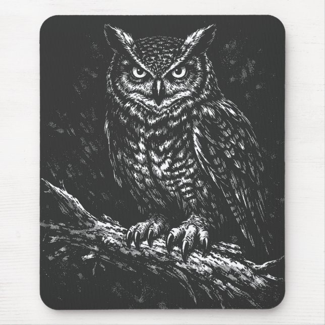 Uhu — von BurnsInHell Mousepad (Vorne)