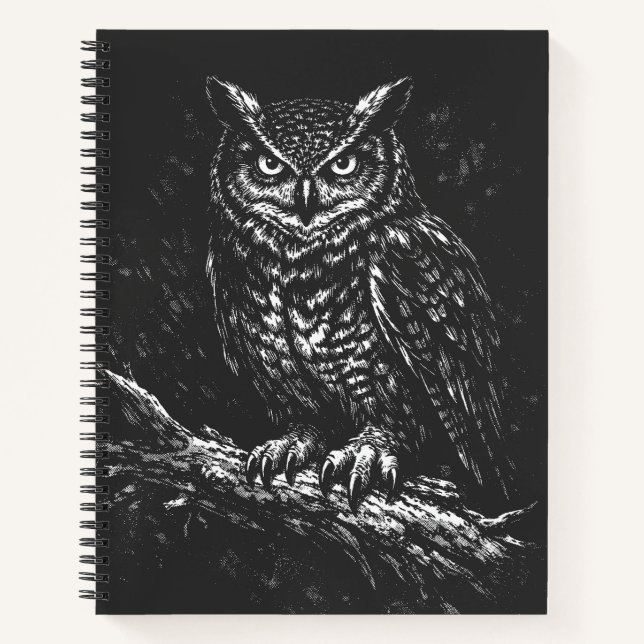 Uhu — von BurnsInHell Notizbuch (Vorderseite)