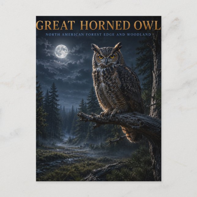 Uhu-Wald-Tiere Postkarte (Vorderseite)