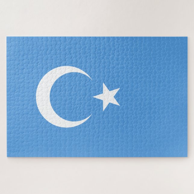 Uighurische Flagge Ostturkistans (Uighuristan) (Horizontal)