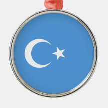 Uigurische Flagge Ostturkistans (Uiguristan) Ceram