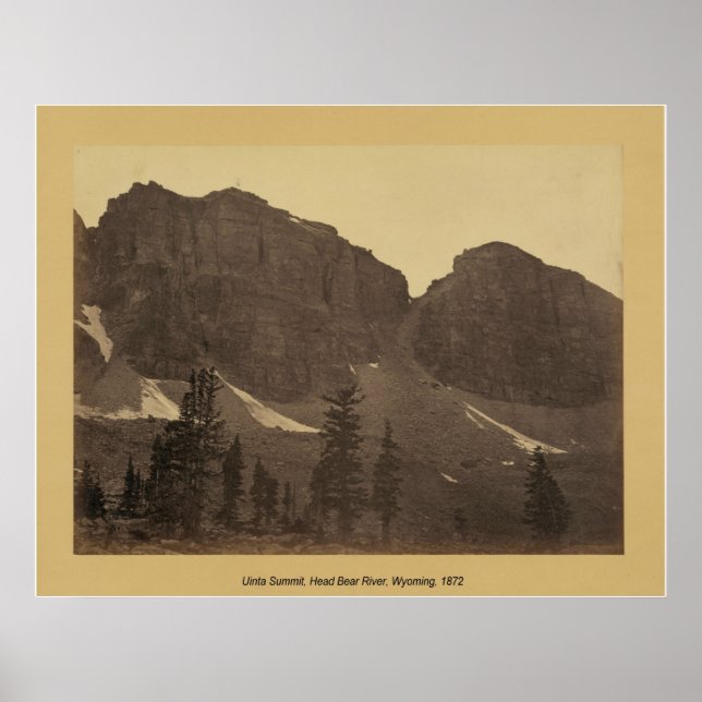 Uinta Summit, Head Bear River, Wyoming 1872 Poster (Vorne)