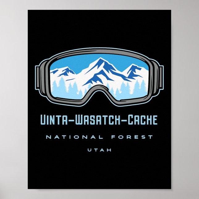 Uinta-Wasatch-Cache National Forest Utah Schnee Sk Poster (Vorne)