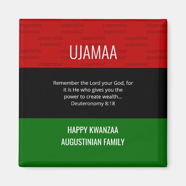 UJAMAA Kwanzaa Magnet (Vorne)