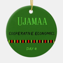 Ujamaa - Kwanzaa Tag 4 Grün Keramik Ornament