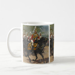 UK 1. Life Guards der Household Cavalry auf Patrou Kaffeetasse