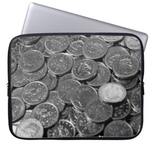 UK 5-Pence-Stückmünzen Laptopschutzhülle