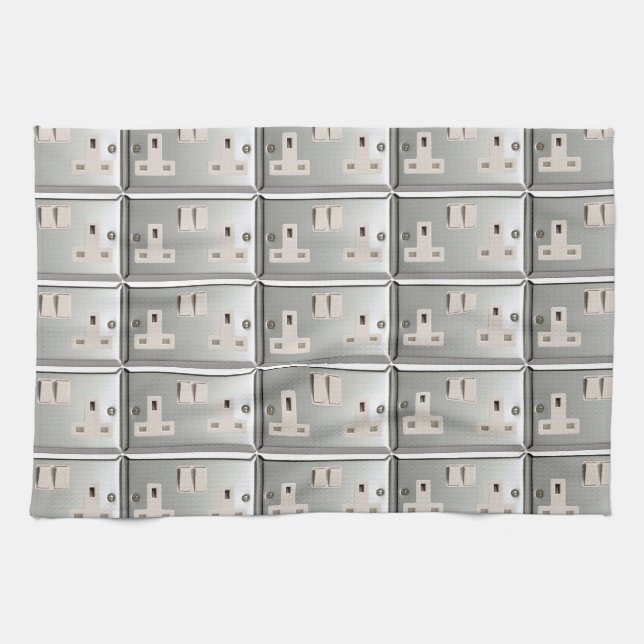 UK AC BS 1363 Plug-Socket [Britische Standard] Geschirrtuch (Horizontal)