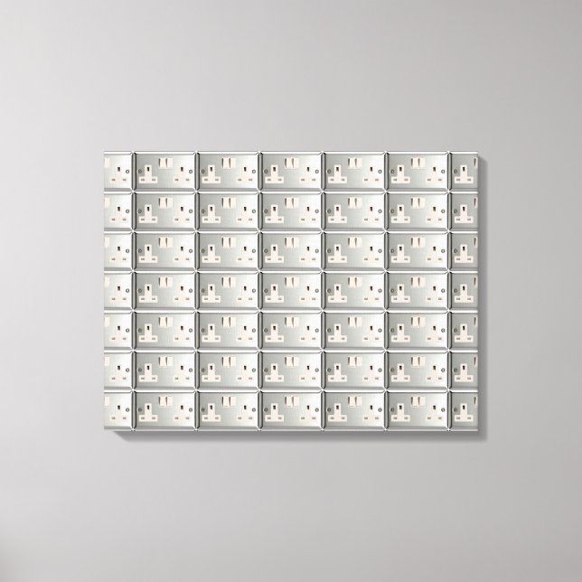 UK AC BS 1363 Plug-Socket [Britische Standard] Leinwanddruck (Vorderseite)