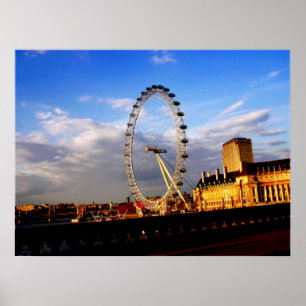 (UK) Beautiful LONDON EYE Scenery Poster