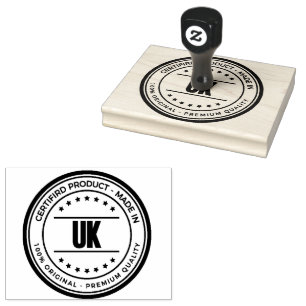 UK Bild Premium Look Zuverlässige Manganblau-Tinte Gummistempel