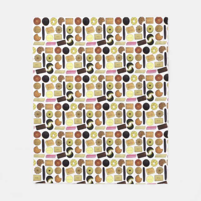 UK British Biscuits Shortbread Rich Tea Digestives Fleecedecke (Vorderseite)