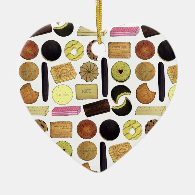 UK British Biscuits Shortbread Rich Tea Digestives Keramik Ornament (Vorne)