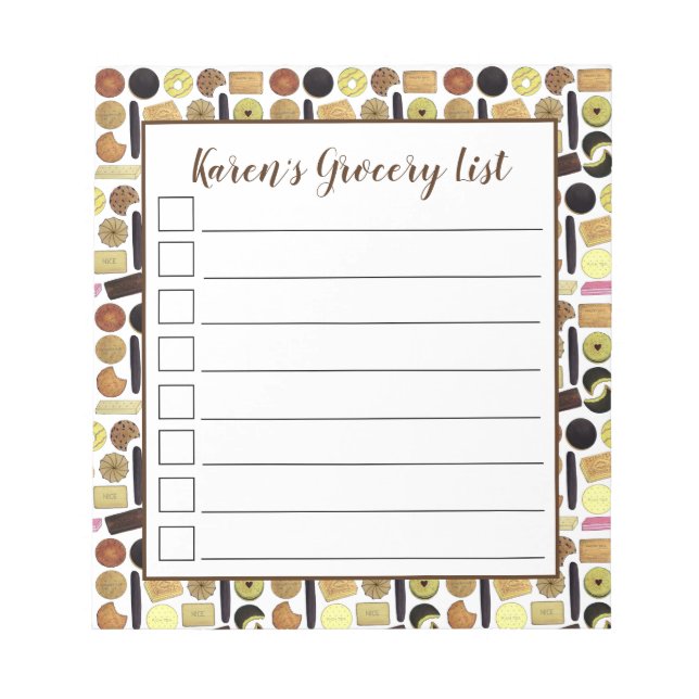 UK British Biscuits Shortbread Rich Tea Digestives Notizblock (Vorderseite)