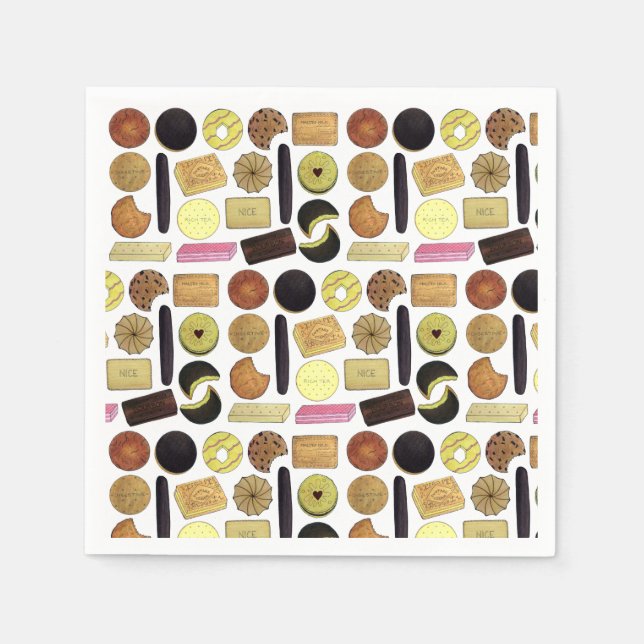 UK British Biscuits Shortbread Rich Tea Digestives Serviette (Vorderseite)