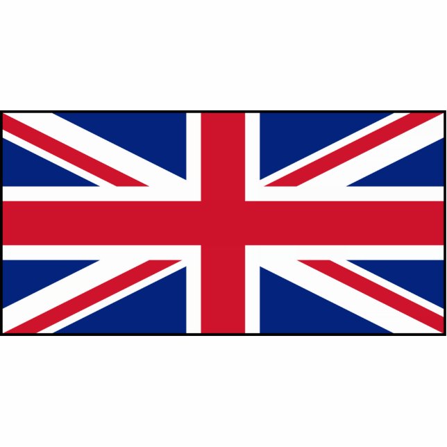 UK British Union Jack Flag Freistehende Fotoskulptur (Vorne)