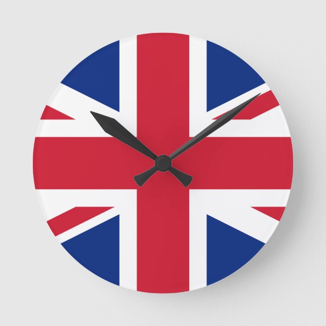 UK British Union Jack Flag Runde Wanduhr (Vorderseite)