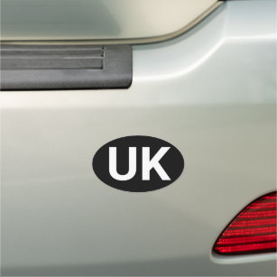 UK Car Magnet & noir /britannique autocollant de v