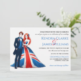 UK Couple Wedding Einladung