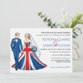UK Couple Wedding Einladung