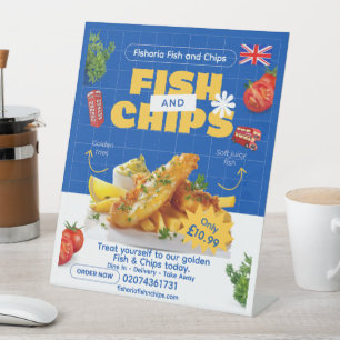 UK-Edition anpassen Leckerer Fish N Chips Restaura Sockelschild