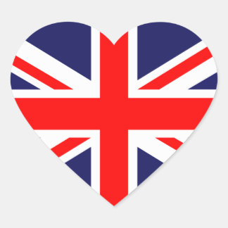 UK-Flagge Herz-Aufkleber